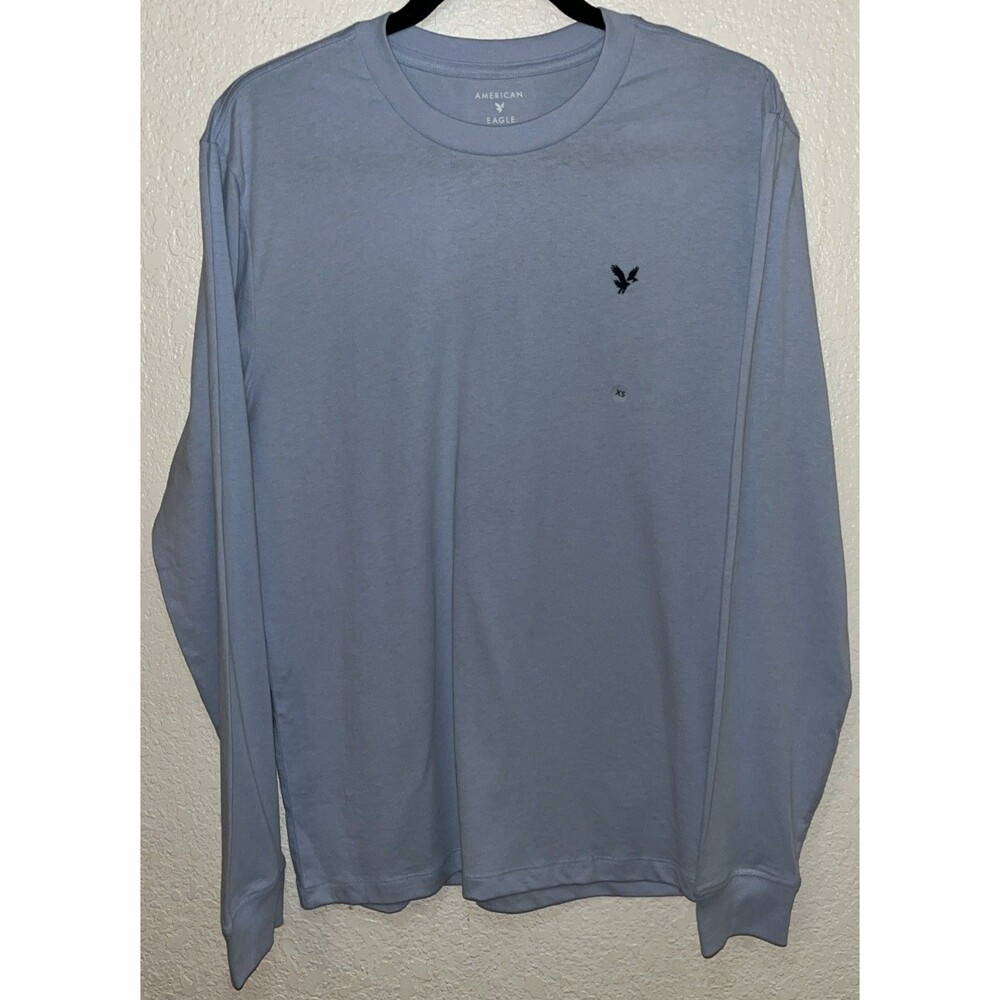 American Eagle Super Soft Standard Fit T Shirt Sz XS Light Blue